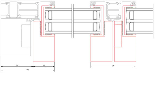 Bild 4: Beispiel eines neuen Fenstersystems mit ­verstärktem Isolierglas.