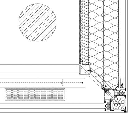 Detail der Fassadenecke