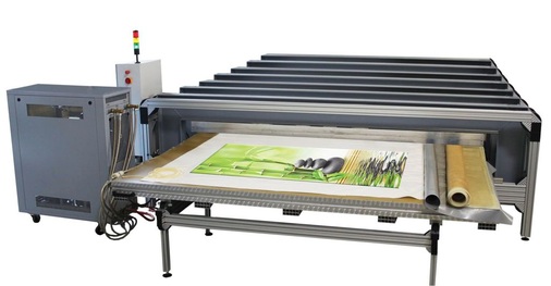 Die neue Laminier-Anlage gibt es als Basismodul ab der Größe 4 × 2,1 m (Nutzfläche 3,8 × 1,9 m), ein 4-fach-Modul liegt bei 4 × 8,4 m (Nutzfläche 3,8 × 8,2 m).