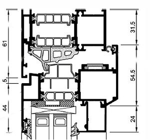 
Die thermische Trennung erfolgt mit Polyamid-Stegen, die durch ein nachträgliches Rollformen formschlüssig verbunden werden.
