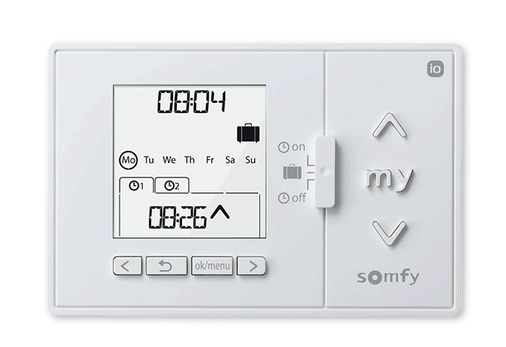 <p>
</p>

<p>
Mit der Chronis io bietet Somfy auch eine Steuerungsvariante, die ohne den Zugang zu einem externen Internetserver auskommt.
</p> - © Foto: Somfy

