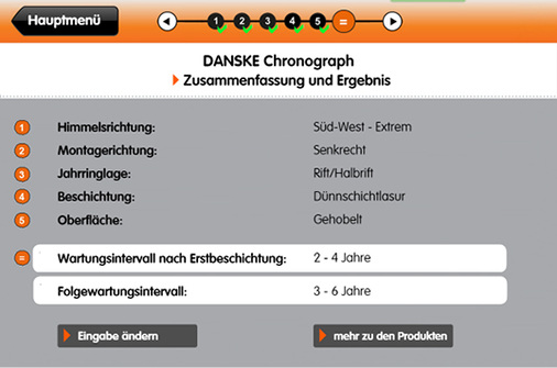 
… bekommt der Nutzer eine Wartungsintervall-Empfehlung..
