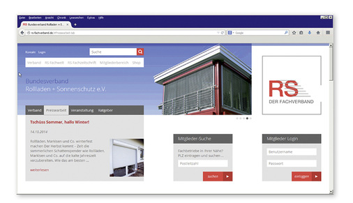 <p>
Die Homepage des Bundesverbandes Rollladen + Sonnenschutz e.V. zeigt sich im neuen, modernen Design und wurde für alle Endgeräte optimiert.
</p>
