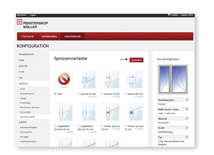 
Der Klaes Fenster-Webshop. Neue Kundengruppen erreichen – mit einer intuitiven Erfassung, die auch auf Tabletts perfekt funktioniert.
