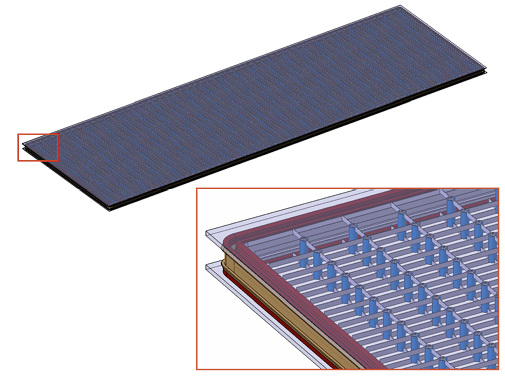
Schematische Darstellung des Aufbaus der VIG-Einheit.
