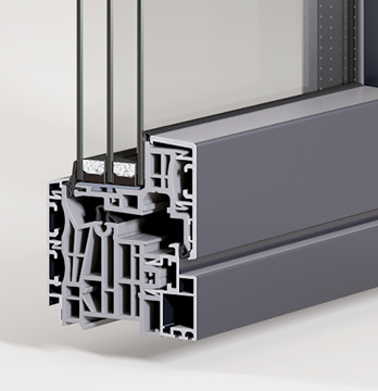 
FIN-Project mit außenseitig verdeckt liegendem Nova-line Flügel und innen flächenbündiger Ausführung.
