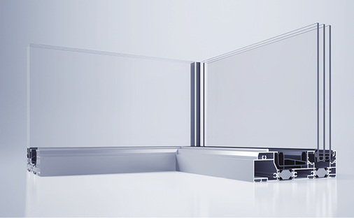 
Die Ganzglas-Ecke des Hebe-Schiebesystems heroal S 77 SL verbindet Innen- und Außenflächen nahezu unsichtbar.
