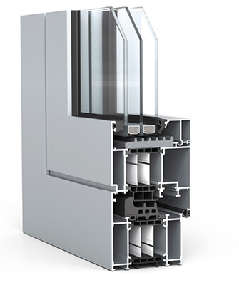 
Wicline 75 Top: Eine sogenannte Low Emission Folie reflektiert effektiv die Wärmestrahlung, das Low Transmission Dämmstegmaterial reduziert die Wärmeleitung auf ein Minimum.
