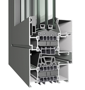 
Bei der Systemvariante HI+ reicht der Uf-Werten bis zu von 1,0 W/(m²K).
