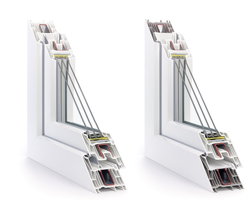 
Synego kann beides: links das System mit Mitteldichtung.



Die Anschlagdichtungsvariante weist bereits in der Standardversion einen Uf-Wert von 1,0 W/(m²K )auf.
