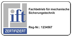 
Das Qualitätszeichen zertifizierter Fachbetriebe für mechanische Sicherungstechnik.
