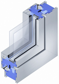 
Das Fenster besteht aus außen- und innenseitigen Deckschalen aus Aluminium, die auf einen Kern aus hochfestem Polyurethanschaum aufgebracht sind.
