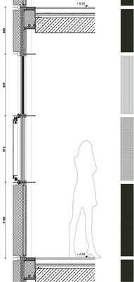 



Schnitt durch die Fassade

