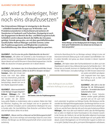 Helmut Hilzinger im Interview mit GLASWELT Chefredakteur Daniel Mund