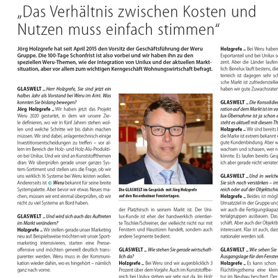 Jörg Holzgrefe im Interview mit GLASWELT Chefredakteur Daniel Mund