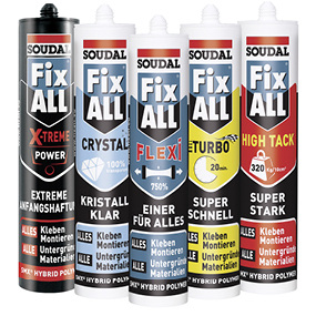 
Die MS-Polymere der Fix All-Produktreihe
