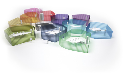 
Die neuen c--c Glasprofile lassen sich für alle raumbildenden Aufgaben einsetzen. Die selbstragenden Glaswände kommen dabei ohne Rahmenkonstruktion aus und ermöglichen selbst großflächige Verglasungen. 
