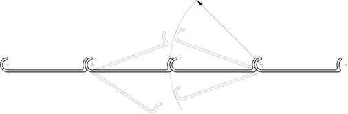 
Ob als geradläufiger Verband, als weite oder enge Kurve sowie als saubere Eckverbindung, die neuen Profilgläser lassen sich in jeden beliebigen Winkel setzen. Das Schema zeigt die Verzahnung der (öffenbaren) Elemente.
