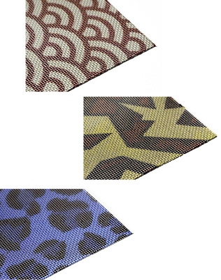 
Individualisierung mit frei wählbaren Mustern oder auch Logos mit zusätzlichem Digitaldruck.



