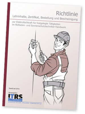 



Um auch den Bereich der Elektroanschlüsse rechtlich sicher für die Fachbetriebe zu machen, hat der ITRS zum Thema Elektrofachkraft eine Broschüre erstellt. 
