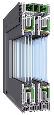 
Hebeschiebetürsystem evolutionDrive HST mit Alu-Vorsatzschale
