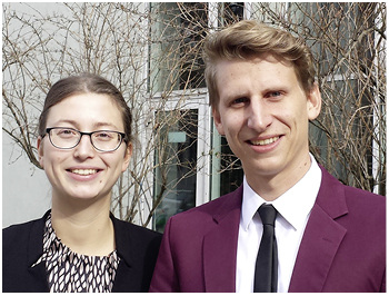 
Antje Blank und Steffen Dix erläuterten Details zum Projekt Lakki, einem Musterbau auf dem Campus der Hochschule.
