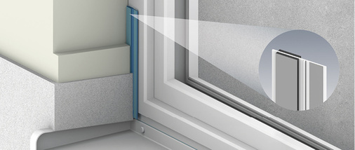 
Neu im WDVS-Abdichtungssystem: Fugendichtband-System Iso-Membra SL mit integrierter Leiste
