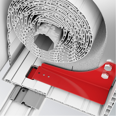 
In Verbindung mit dem patentierten Spezialverstärkungseisen können auch breite Kunststofffensteranlagen sicher nach oben abgefangen werden.



