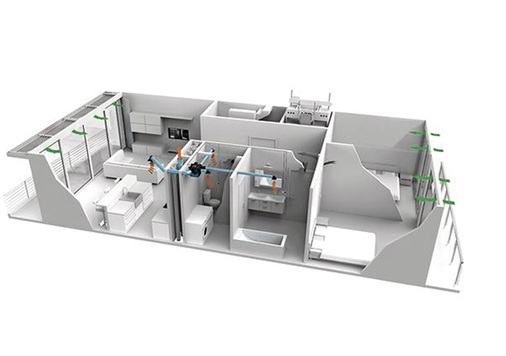 



Lüftungskonzepte werden zukünftig immer mehr eine Rolle spielen, um bei den dichten Baukörpern eine Schimmelbildung wirkungsvoll zu vermeiden. 
