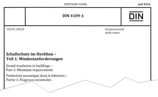 <p>
Die erst im Sommer 2016 fertig gestellte Norm DIN 4109-1 „Schallschutz im Hochbau“, wurde bereits im Dezember 2016 gültig und muss angewendet werden.
</p>

<p>
</p> - © Foto: Auszug Norm

