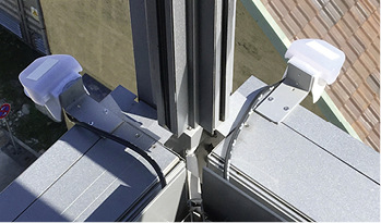 
Gebäudeecken stellen sich bei der Platzierung von Windmeldern als besonders problematisch dar.
