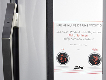 
An vielen Hausmesse-Stationen wurden Innovationen und Ideen gezeigt und gleichzeitig abgefragt, ob diese auch Eingang finden sollen in das Aldra-Portfolio.
