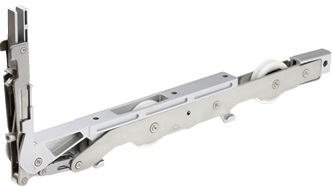 
Die Laufwagentechnik mit kugelgelagerten Rollen aus Hochleistungskunststoff sorgt für einen leichtgängigen und geräuscharmen Lauf der Schiebetüren.



