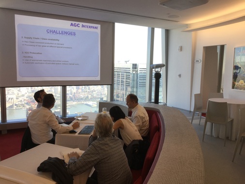 Architekten Workshop in schwindenden Höhen im 86. Stock.