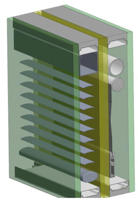 <p>
Komplexer Glasaufbau: Isolierglas, Sonnen- und Sichtschutz, Röntgenschutz und Abdunkelung 
</p>

<p>
</p> - © Foto: Glastec

