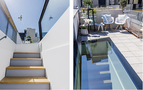 



Die hohen Wärme- und Schalldämmwerte des Flachdachausstiegs sowie ein integrierter Sonnenschutz sorgen für ein angenehmes Wohnklima.
