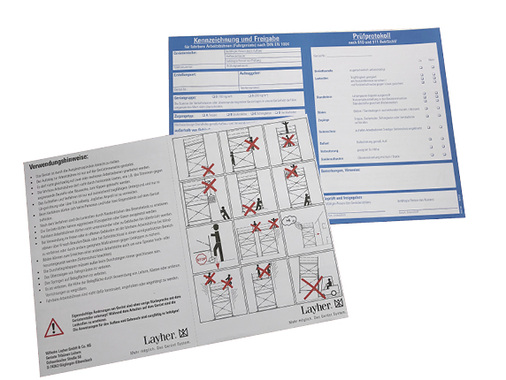 



Hersteller von Leitern und Gerüsten stellen die entsprechenden Dokumente zur Verfügung, um auch rechtssicher arbeiten zu können. 
