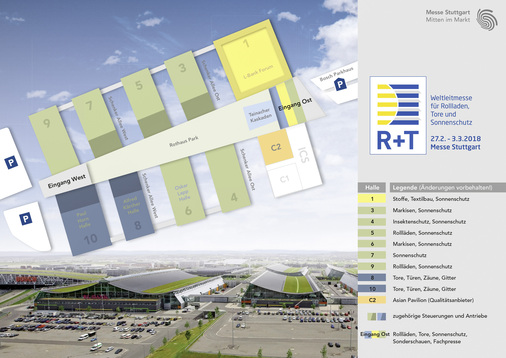 Mit der neuen Halle 10 gab es auch neue Gestaltungsmöglichkeiten bei der Hallenaufteilung. Halle 6 wird dadurch ab der R+T 2018 schwerpunktmäßig zur Outdoorhalle. - © Messe Stuttgart
