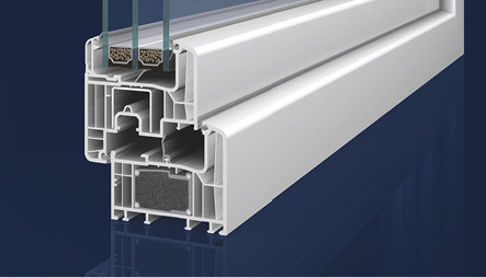 <p>
</p>

<p>
Die neue thermische Armierung für das Fensterprofilsystem Eforte: mit geschäumtem harten PVC Kern mit zusätzlicher Ummantelung und einextrudierten Stahlkabeln
</p> - © Inoutic

