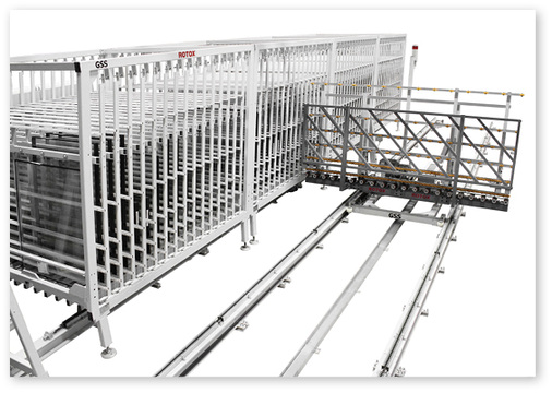 



Die Glassortieranlage GSS unterstützt intelligente Abstapel- , Verteil- und/oder Pufferanlagen. 
