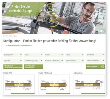 
Der Konfigurator auf der neu gestalteten Internetseite

