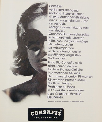 Auch der Sonnenschutz war in den 1970ern ein Isolierglas-Thema, wie hier bei Consafis. - © GLASWELT Archiv
