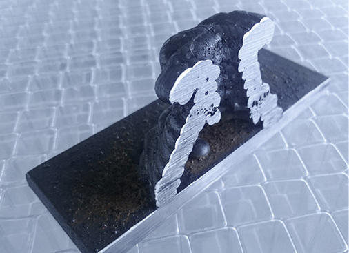 



Schnitt durch additiv hergestelltes Stahlbauteil, Chris Borg, TU Darmstadt
