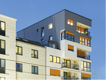 



Gerade in der Großstadt setzen farbliche Akzente in der Fassade den Unterschied zum Nachbargebäude.
