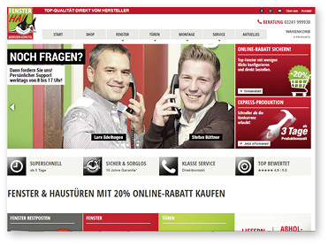 



Mittlerweile beträgt der Umsatz über „
Fensterhai.de
“ fast 30 Prozent des Gesamtgeschäftes.
