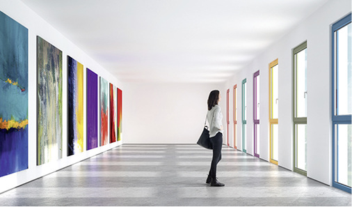 



Fenster nach jedem Geschmack und passend zur individuellen Inneneinrichtung gestalten: Mit den Produkten der Reihe Kaleido ist das bei neuen Fenstern möglich.
