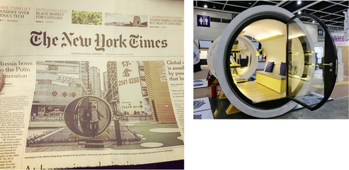<p>
</p>

<p>
Mit seinen „O-Pods“ hat es James Law im März 2018 auf die Titelseite der New York Times geschafft. Das Wohnkonzept wurde speziell für die sehr eingeschränkten Platzverhältnisse in Hongkong entwickelt.
</p> - © Foto: Cybertecture

