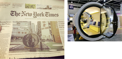 



Mit seinen „O-Pods“ hat es James Law im März 2018 auf die Titelseite der New York Times geschafft. Das Wohnkonzept wurde speziell für die sehr eingeschränkten Platzverhältnisse in Hongkong entwickelt.
