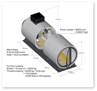 



Die O-Pods sollen eine kostengünstige und stapelbare Wohnlösung für junge Menschen sein.
