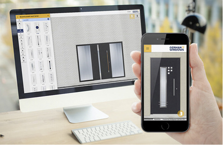 <p>
</p>

<p>
Mit dem Haustür-Konfigurator lässt sich die Haustür nach den individuellen Kundenwünschen gestalten. 
</p> - © Foto: German Windows


